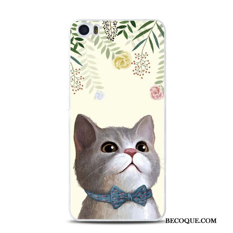 Mi 5 Fluide Doux Coque De Téléphone Support Petit Chat Gaufrage