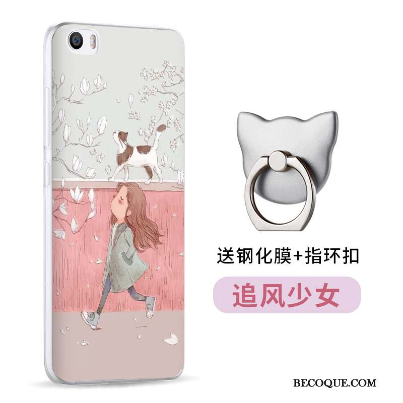 Mi 5 Incassable Petit Dessin Animé Transparent Silicone Coque