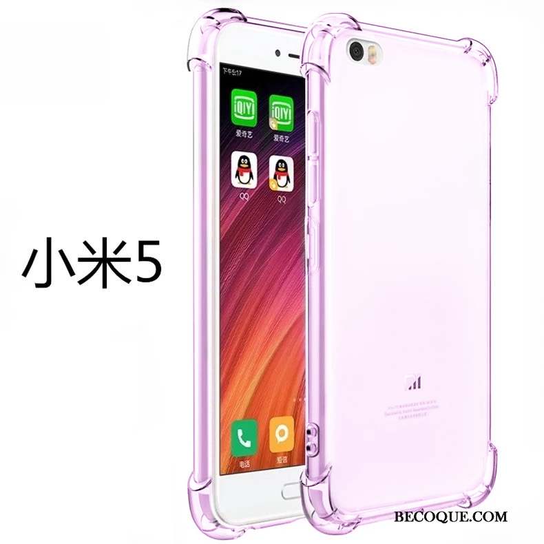 Mi 5 Personnalité Fluide Doux Silicone Transparent Protection Coque De Téléphone