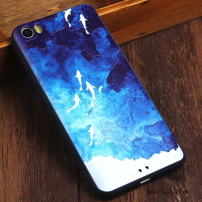 Mi 5 Petit Coque De Téléphone Étui Bleu Clair Tendance Protection