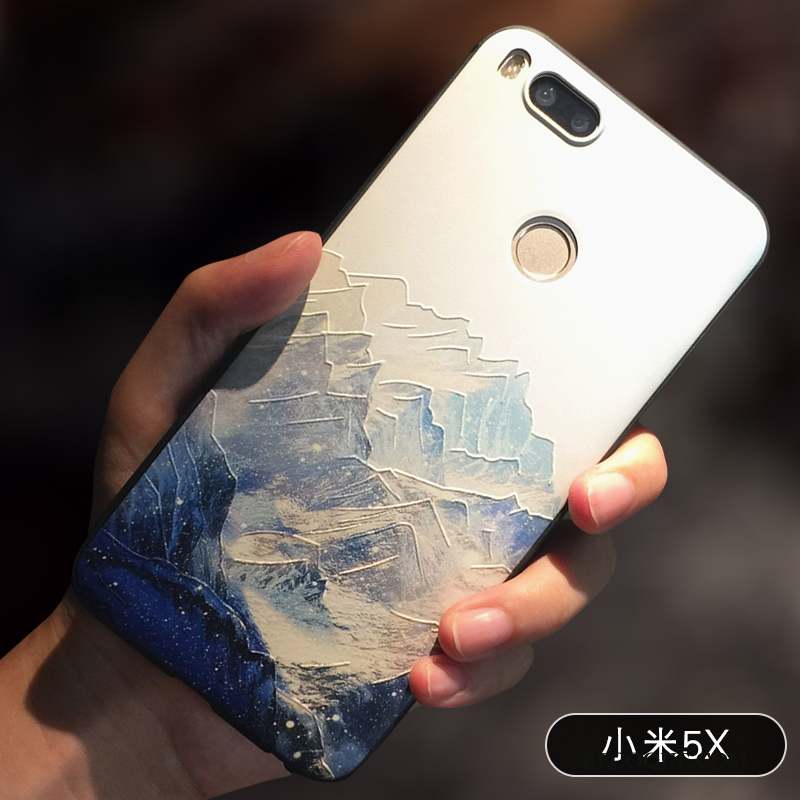 Mi 5x Coque Fluide Doux Silicone Délavé En Daim Tout Compris Étui Incassable