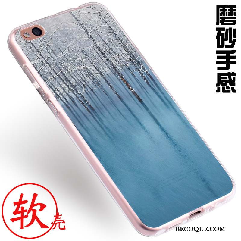 Mi 5x Coque Incassable Étui Silicone Bleu Nouveau Tendance