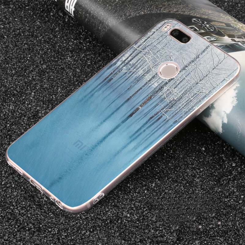 Mi 5x Coque Incassable Étui Silicone Bleu Nouveau Tendance