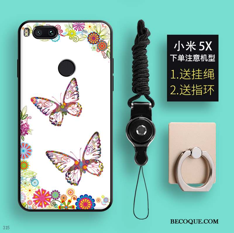 Mi 5x Coque Petit Multicolore Loup Papillon Silicone Dessin Animé