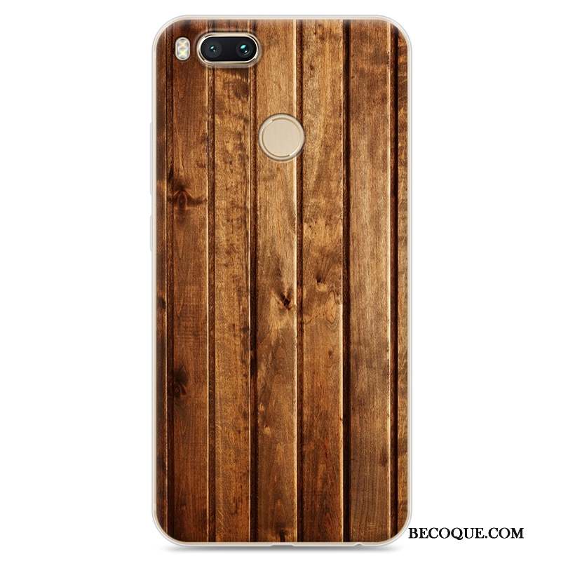 Mi 5x Coque Tout Compris Grain De Bois Protection Simple Étui Gris