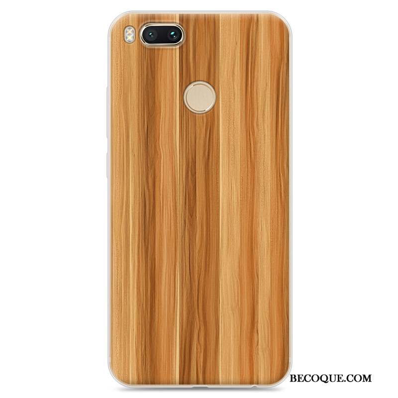 Mi 5x Coque Tout Compris Grain De Bois Protection Simple Étui Gris