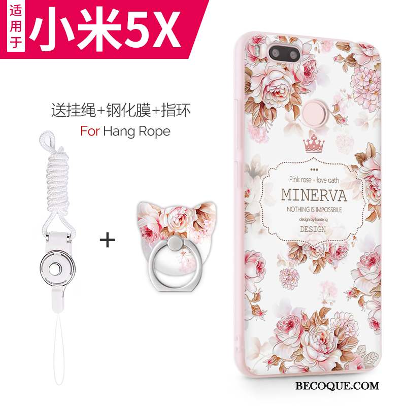 Mi 5x Coque Tout Compris Petit Rose Créatif Incassable Personnalité