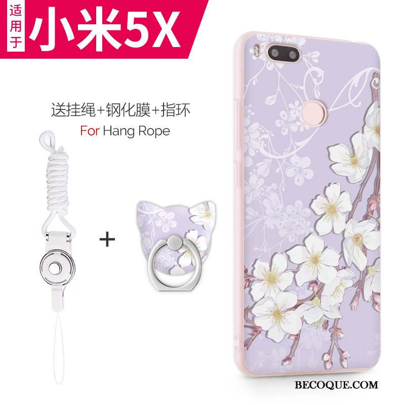 Mi 5x Coque Tout Compris Petit Rose Créatif Incassable Personnalité