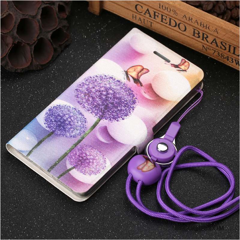 Mi 5x Coque Violet Incassable Étui En Cuir Housse Silicone Protection