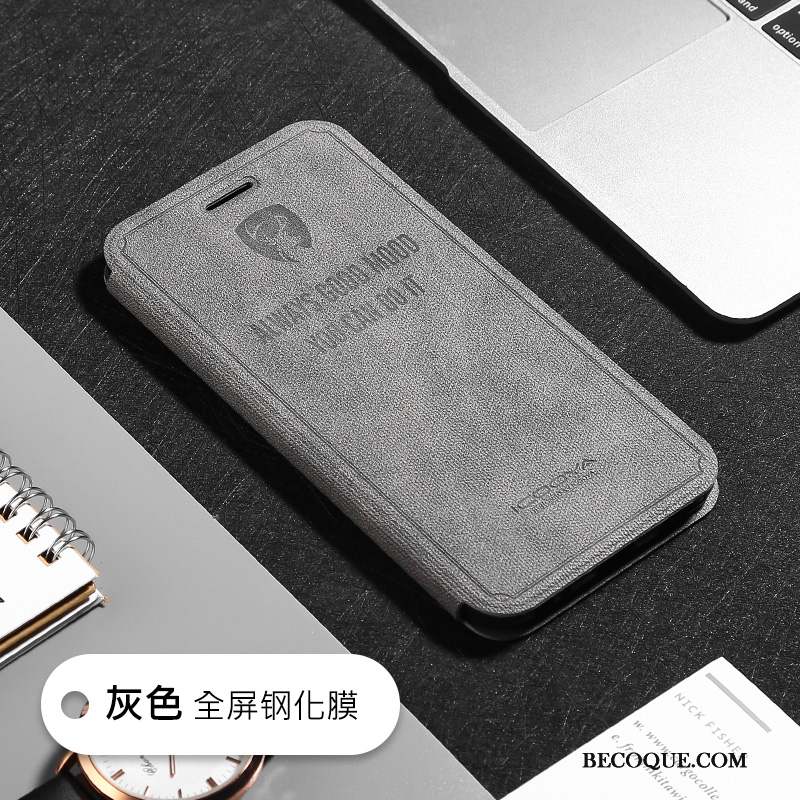 Mi 5x Étui En Cuir Coque De Téléphone Gris Petit Tout Compris Téléphone Portable