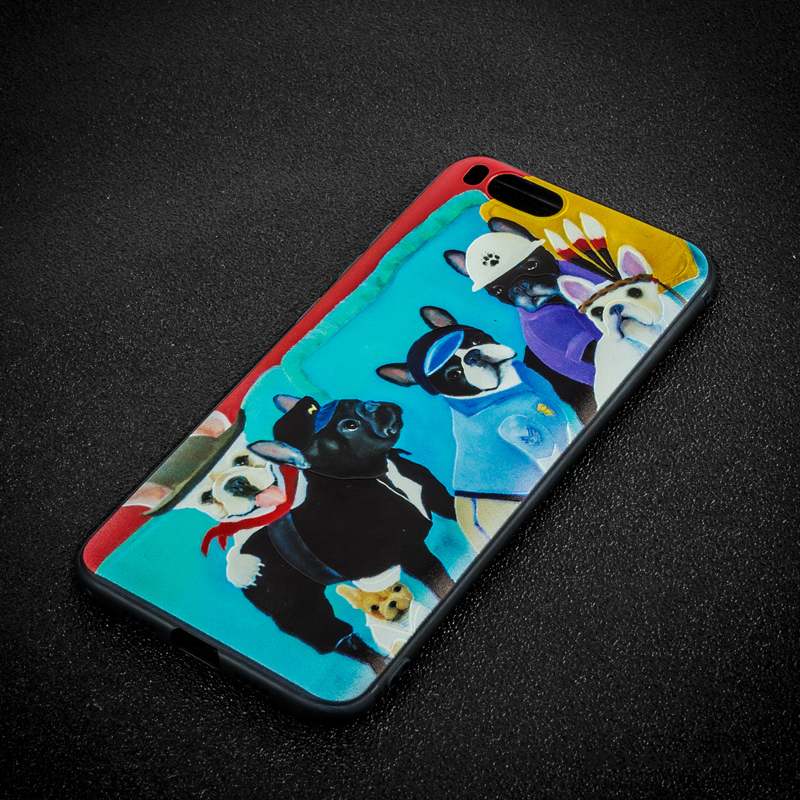 Mi 6 Bleu Étui Charmant Petit Coque De Téléphone Chiens