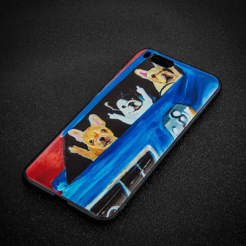 Mi 6 Bleu Étui Charmant Petit Coque De Téléphone Chiens