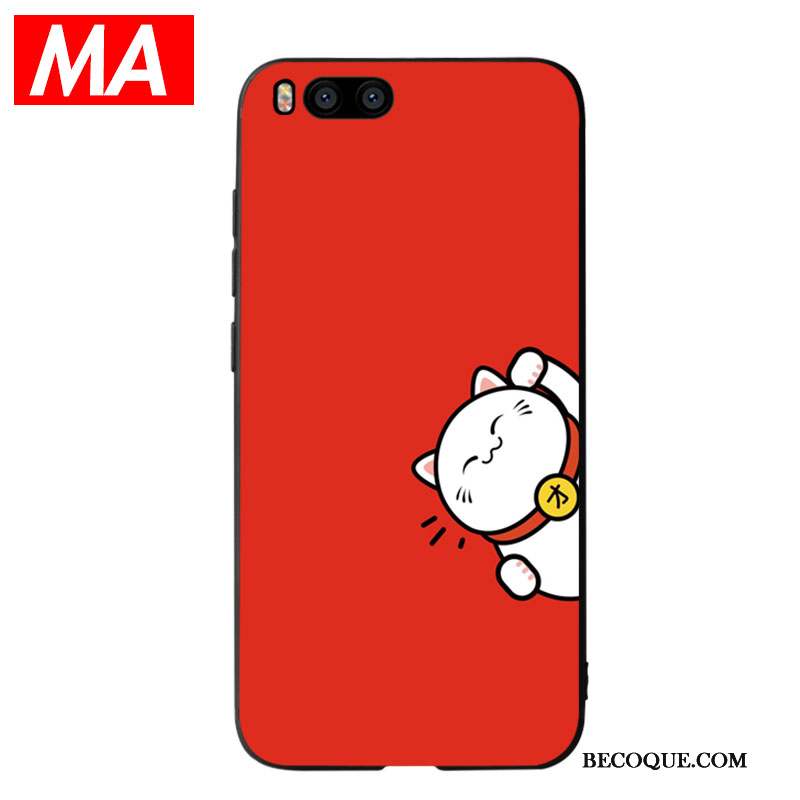 Mi 6 Coque De Fête Rouge Créatif Tout Compris Chat Charmant