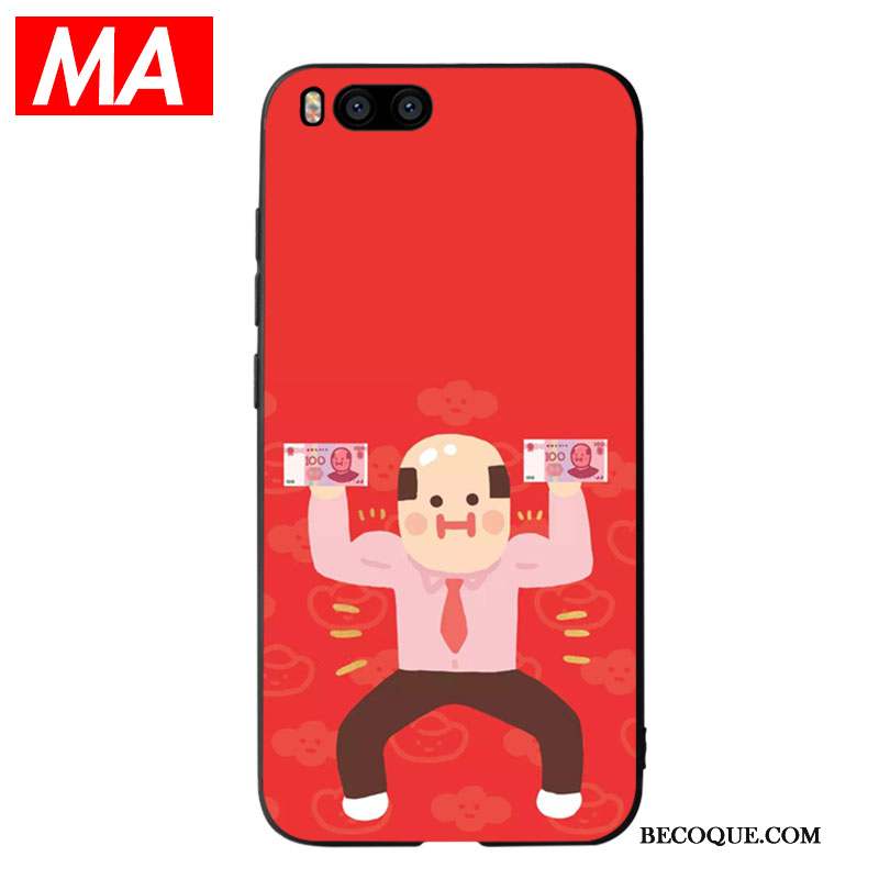 Mi 6 Coque De Fête Rouge Créatif Tout Compris Chat Charmant