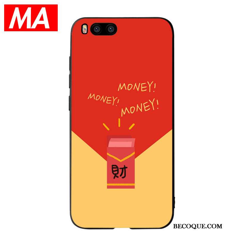 Mi 6 Coque De Fête Rouge Créatif Tout Compris Chat Charmant