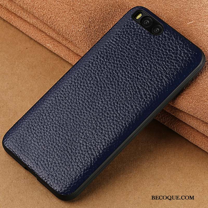 Mi 6 Coque De Téléphone Incassable Créatif Marque De Tendance Cuir Véritable Protection