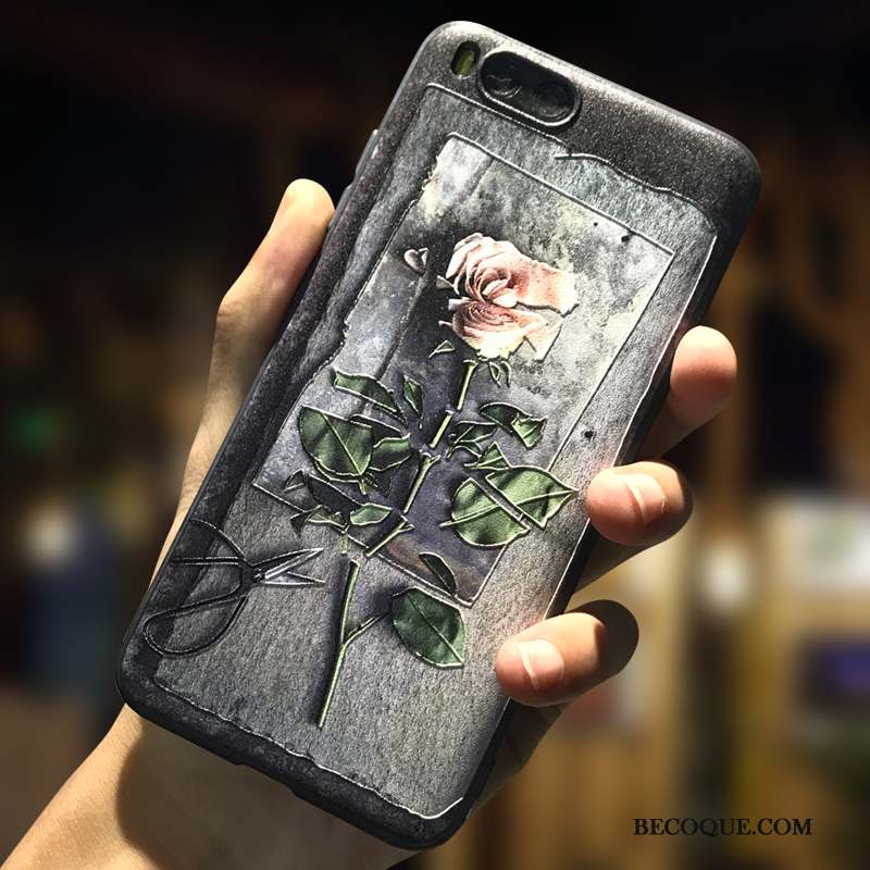 Mi 6 Coque Dessin Animé Petit Incassable Créatif Gaufrage Silicone