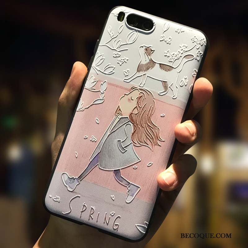 Mi 6 Coque Dessin Animé Petit Incassable Créatif Gaufrage Silicone