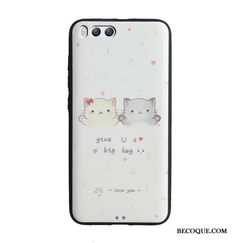 Mi 6 Coque Gaufrage Protection Petit Étui Fluide Doux Peinture