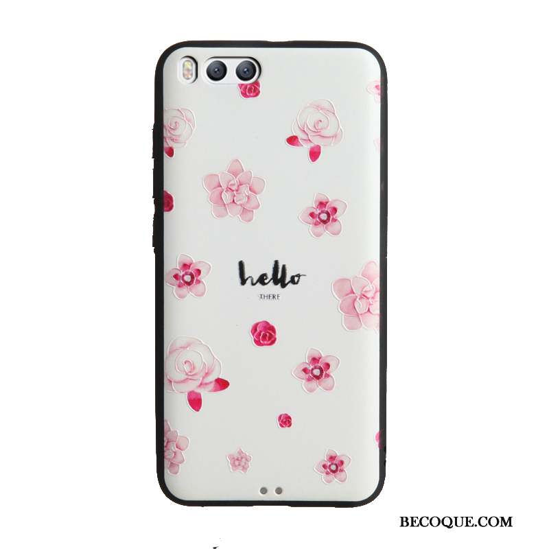 Mi 6 Coque Gaufrage Protection Petit Étui Fluide Doux Peinture