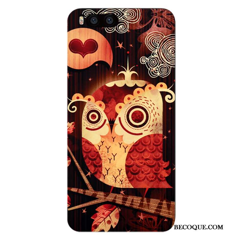 Mi 6 Coque Simple Protection Couleur Dessin Animé Étui Marque De Tendance