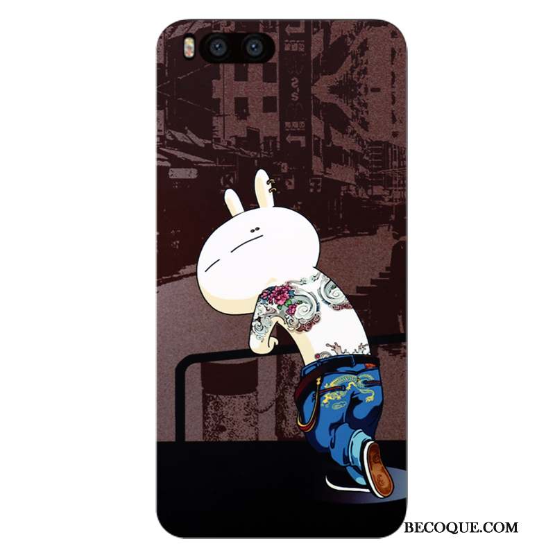 Mi 6 Coque Simple Protection Couleur Dessin Animé Étui Marque De Tendance