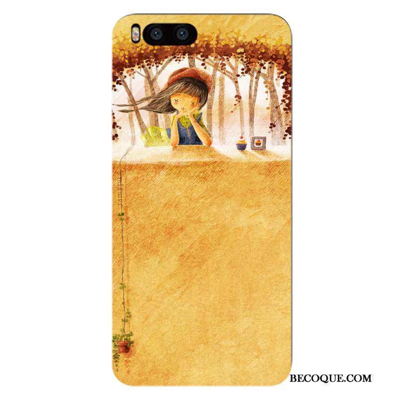 Mi 6 Coque Simple Protection Couleur Dessin Animé Étui Marque De Tendance