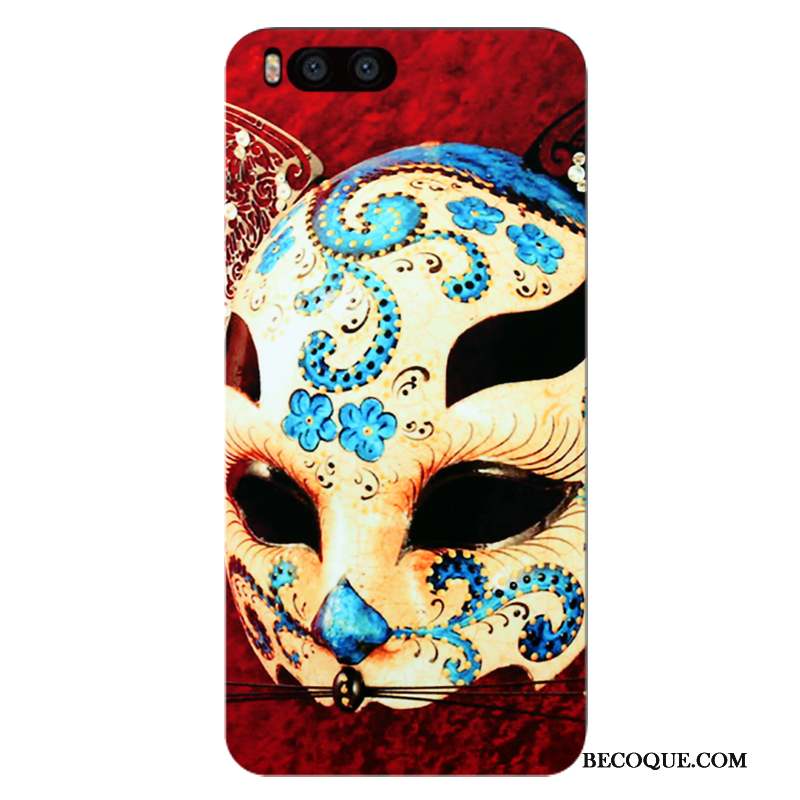 Mi 6 Coque Simple Protection Couleur Dessin Animé Étui Marque De Tendance