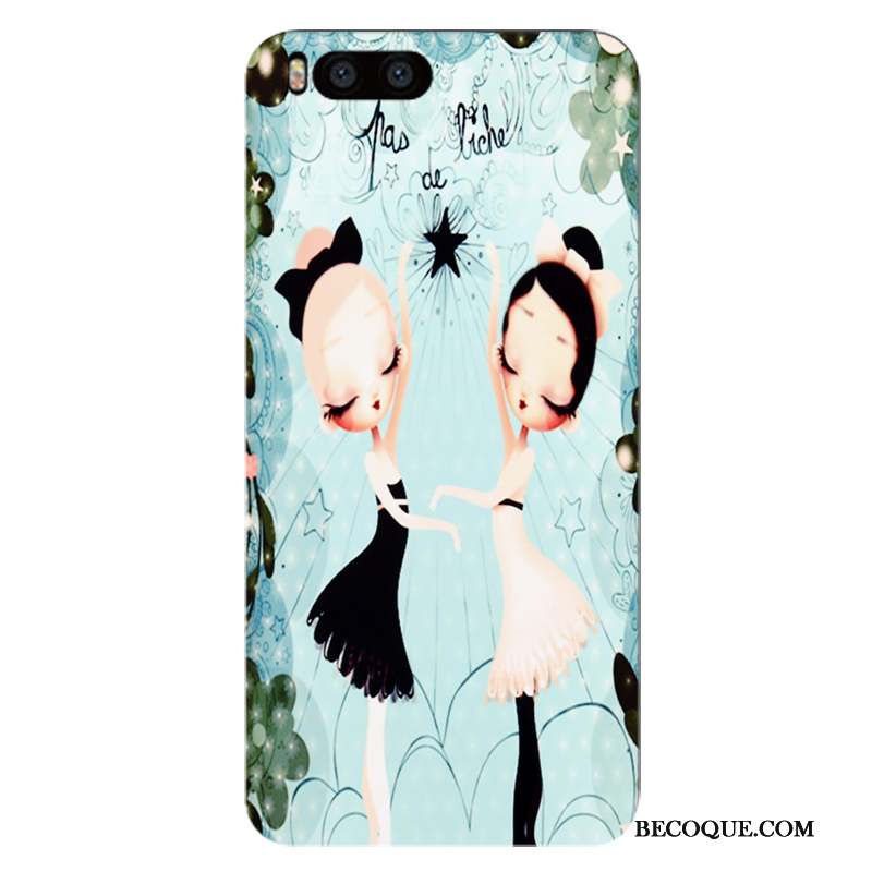 Mi 6 Coque Simple Protection Couleur Dessin Animé Étui Marque De Tendance