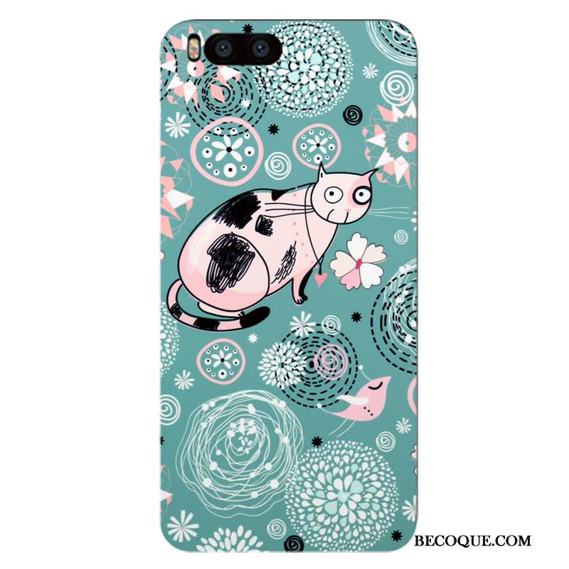 Mi 6 Coque Simple Protection Couleur Dessin Animé Étui Marque De Tendance