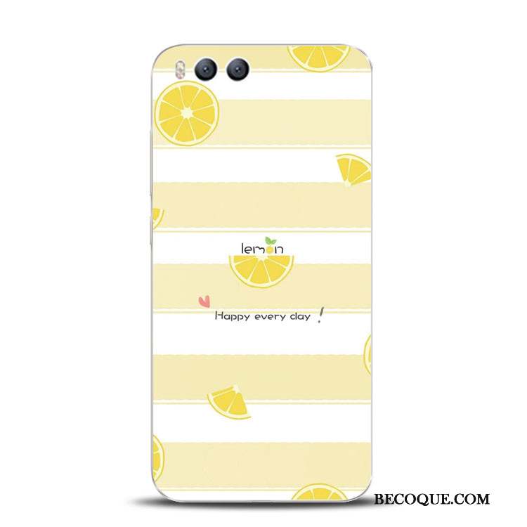 Mi 6 Coque Tout Compris Jaune Petit Silicone Citron Support