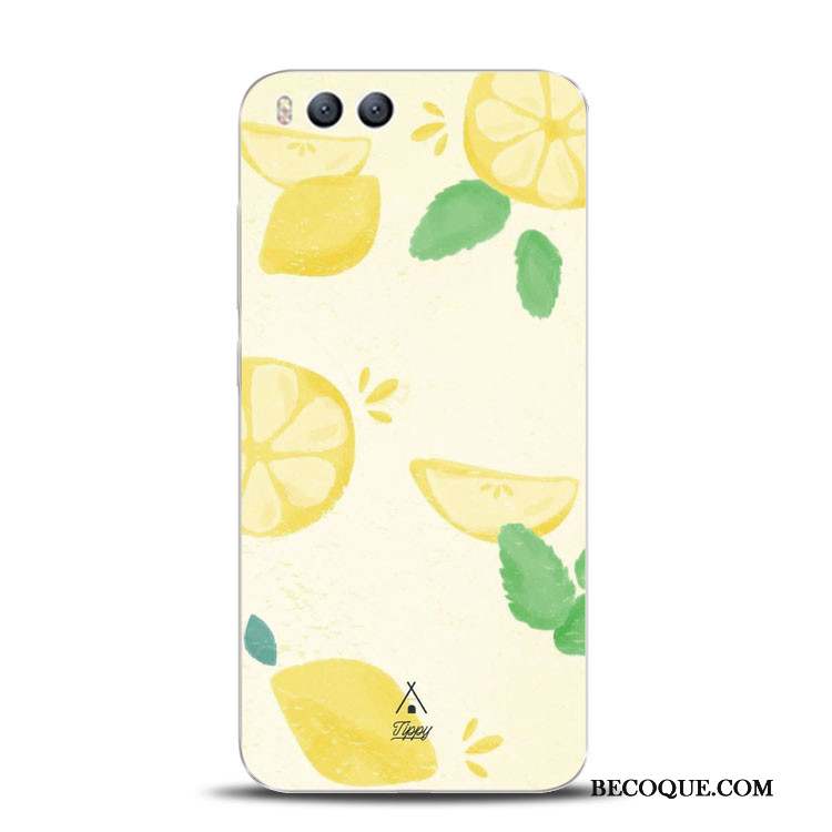 Mi 6 Coque Tout Compris Jaune Petit Silicone Citron Support