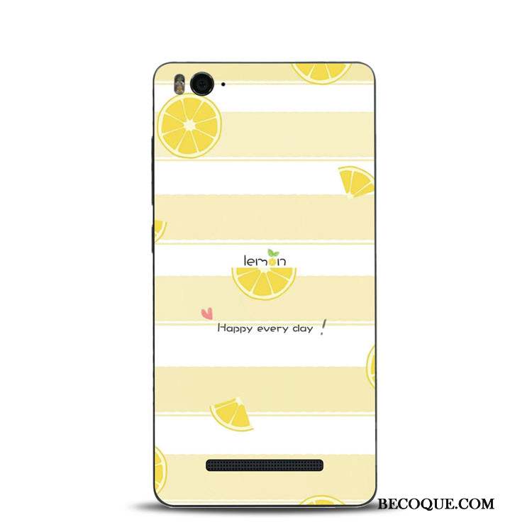 Mi 6 Coque Tout Compris Jaune Petit Silicone Citron Support