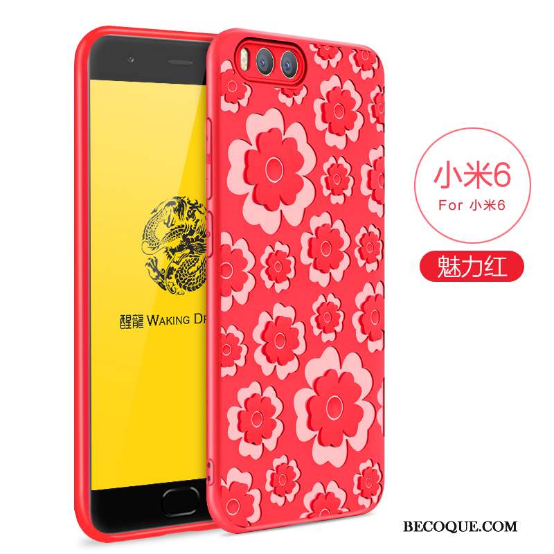 Mi 6 Couleur Unie Simple Protection Fluide Doux Étui Coque De Téléphone