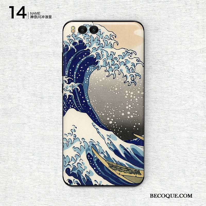 Mi 6 Membrane Couvercle Arrière Bleu Clair Coque Couleur Créatif