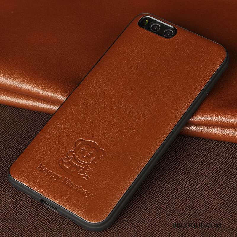 Mi 6 Petit Téléphone Portable Cuir Véritable Fluide Doux Coque De Téléphone Incassable