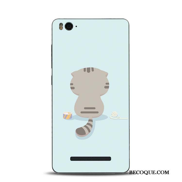 Mi 6 Support Gris Coque De Téléphone Fluide Doux Gaufrage Bleu Clair