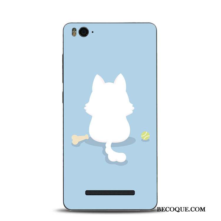 Mi 6 Support Gris Coque De Téléphone Fluide Doux Gaufrage Bleu Clair