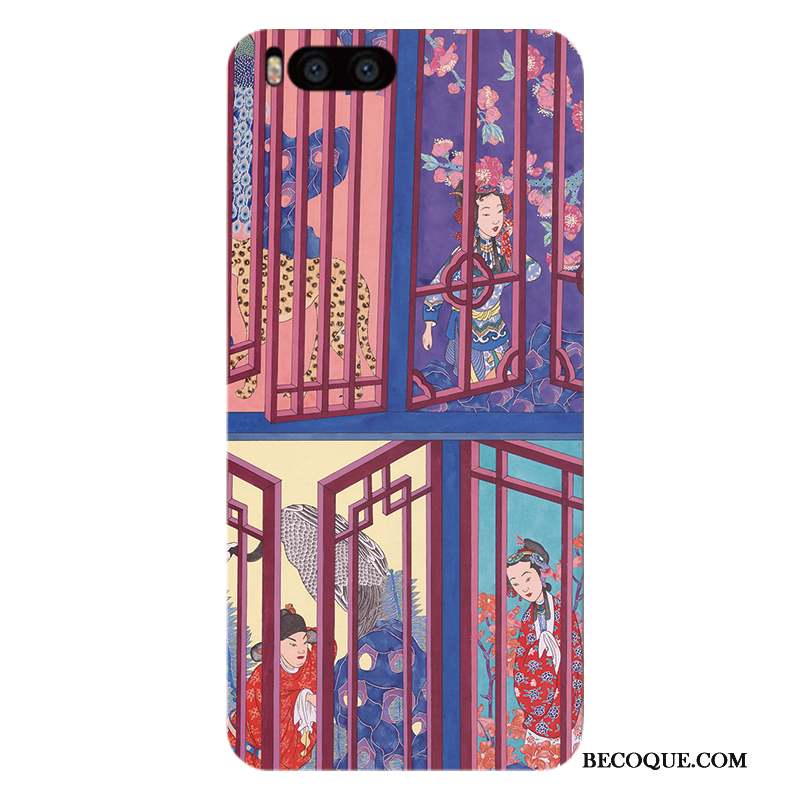 Mi 6 Vent Coque De Téléphone Rouge Couleur Fleur Tout Compris