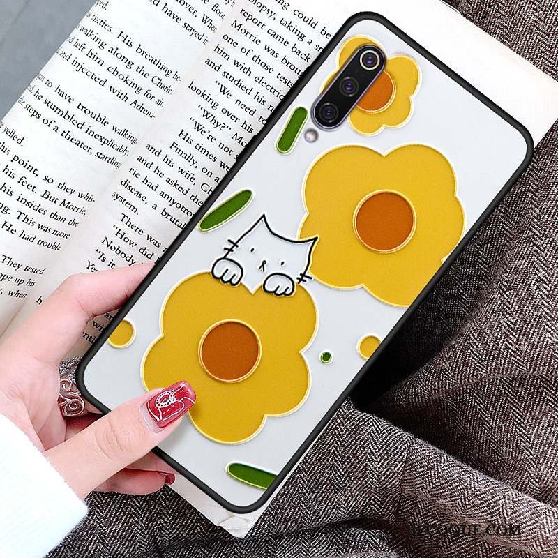 Mi 9 Coque Fleurs Jeunesse Peinture Jaune Modèle Fleurie Tout Compris