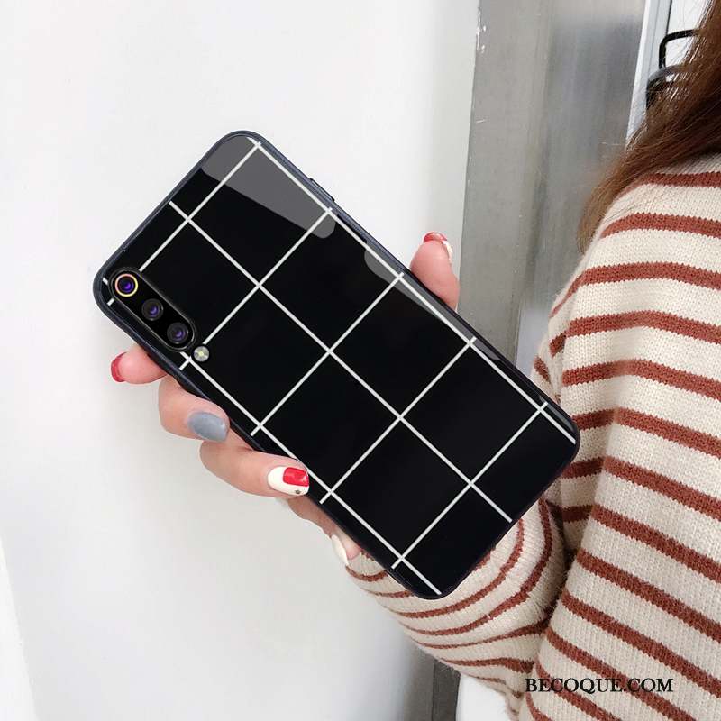 Mi 9 Coque Personnalité Net Rouge Vent Créatif Noir Miroir