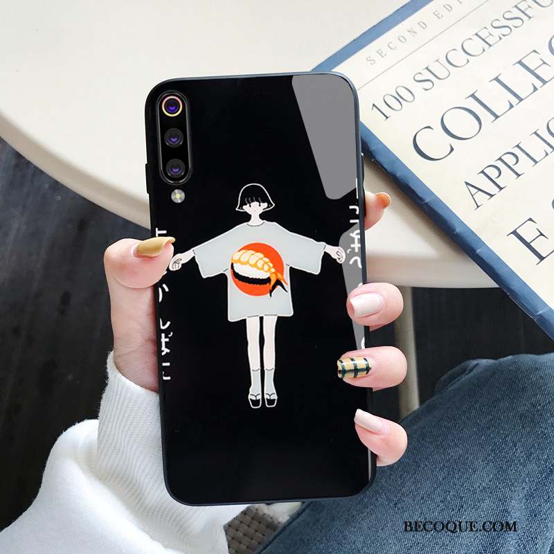 Mi 9 Coque Personnalité Net Rouge Vent Créatif Noir Miroir