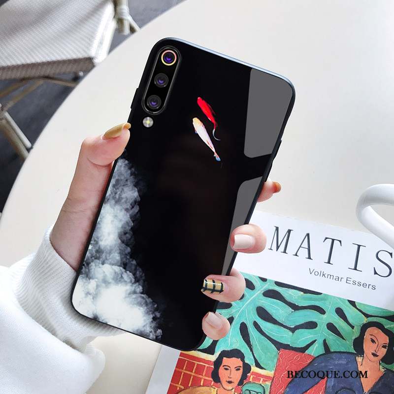 Mi 9 Coque Personnalité Net Rouge Vent Créatif Noir Miroir