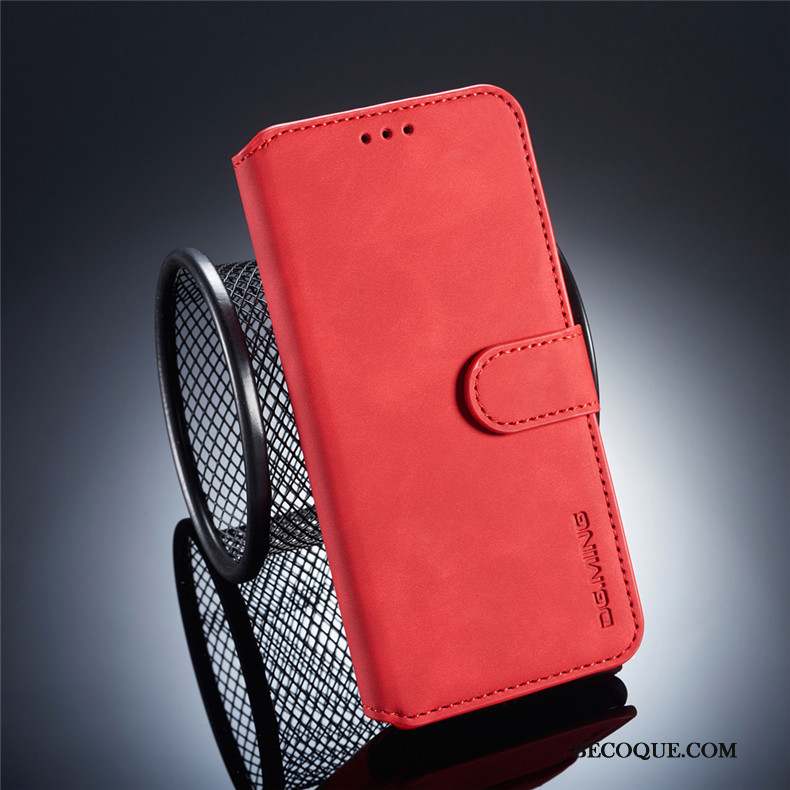 Mi 9 Coque Téléphone Portable Gris Incassable Mode Petit Étui En Cuir
