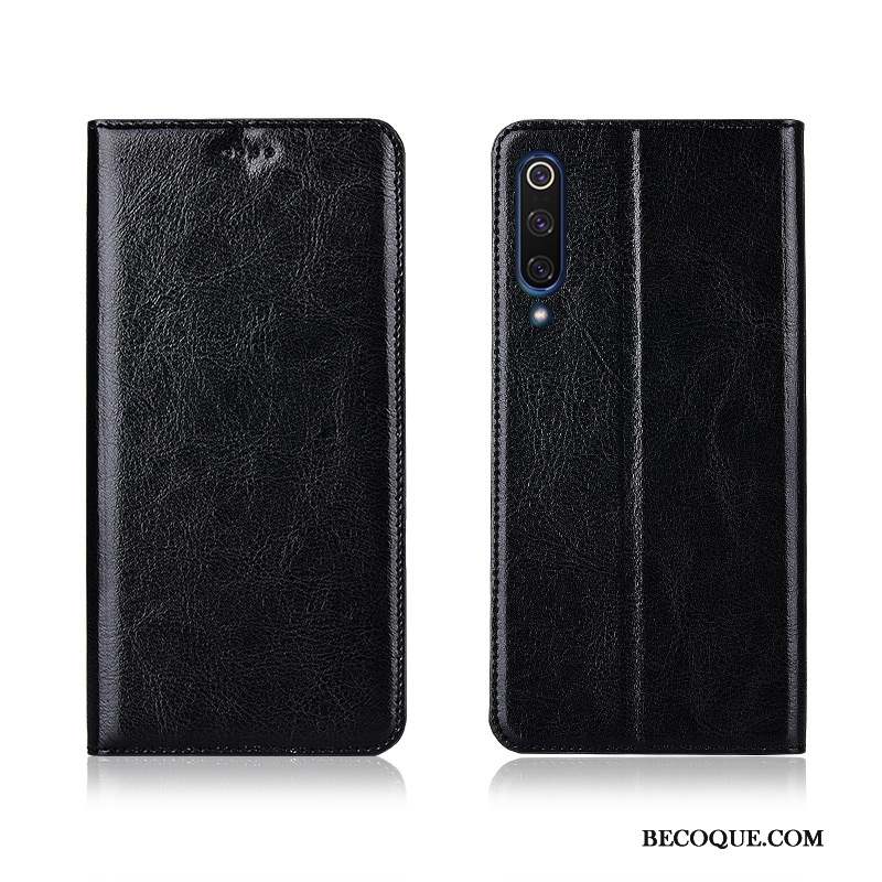 Mi 9 Coque Étui En Cuir Petit Personnalisé Modèle Modèle Fleurie Cuir Véritable