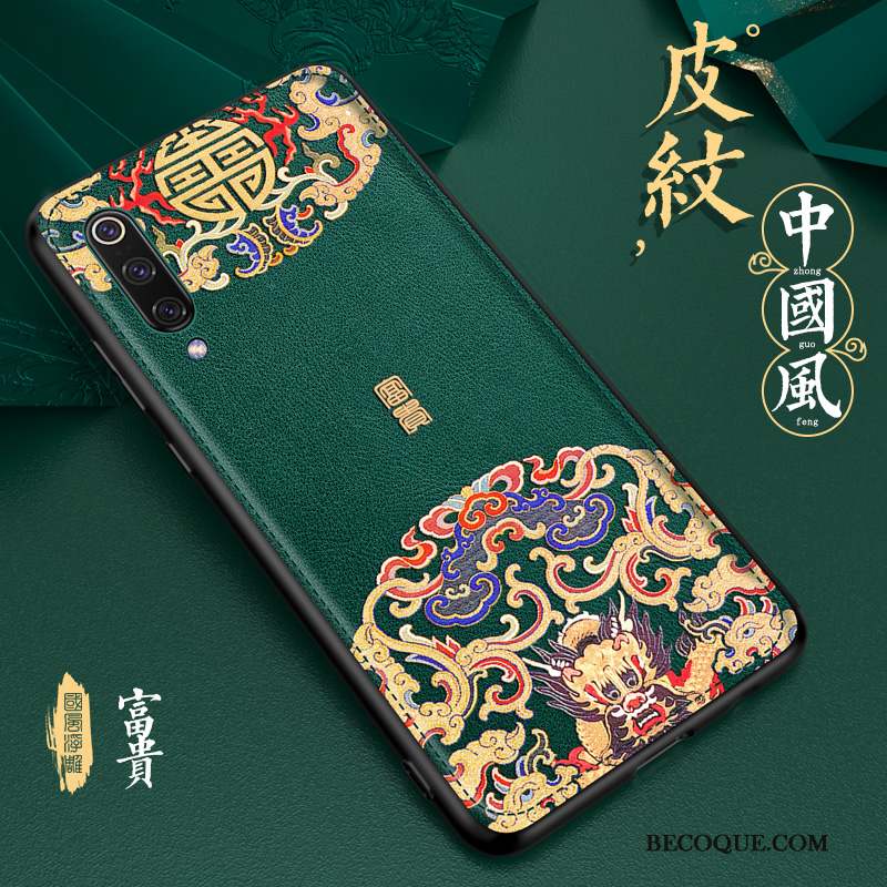 Mi 9 Lite Coque Créatif Modèle Fleurie Personnalité Très Mince Petit Couvercle Arrière