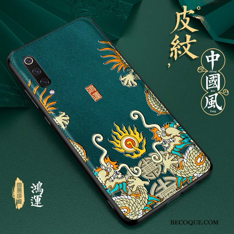 Mi 9 Lite Coque Créatif Modèle Fleurie Personnalité Très Mince Petit Couvercle Arrière