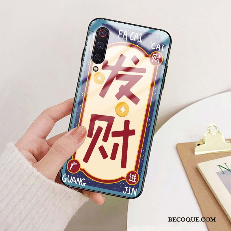 Mi 9 Lite Coque Modèle Verre Silicone Étui Nouveau Marque De Tendance