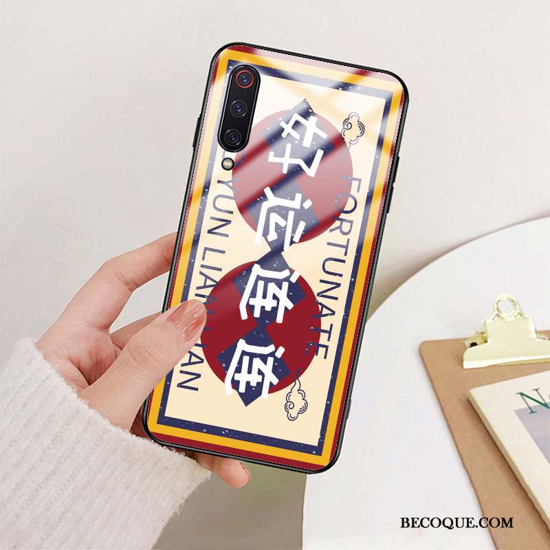 Mi 9 Lite Coque Modèle Verre Silicone Étui Nouveau Marque De Tendance