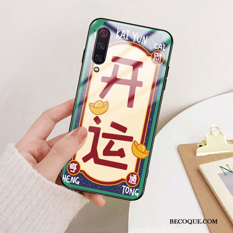 Mi 9 Lite Coque Modèle Verre Silicone Étui Nouveau Marque De Tendance